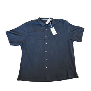 Tommy Bahama Men’s 2XLB Black 100% Silk SS Al Fresco Tropics‎ Button Up NWT